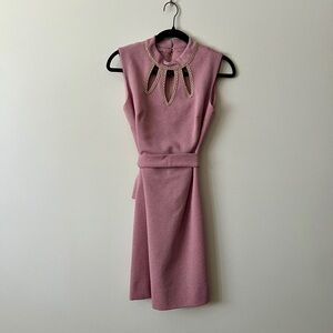 Sparkling Vintage Handmade Dress with Rhinestone Accents